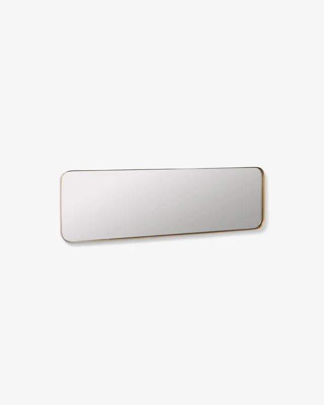 Espejo Marco de acero 30 x 100 cm dorado en Amarillo - Espejos, Uruguay | Kavehome, vista 3