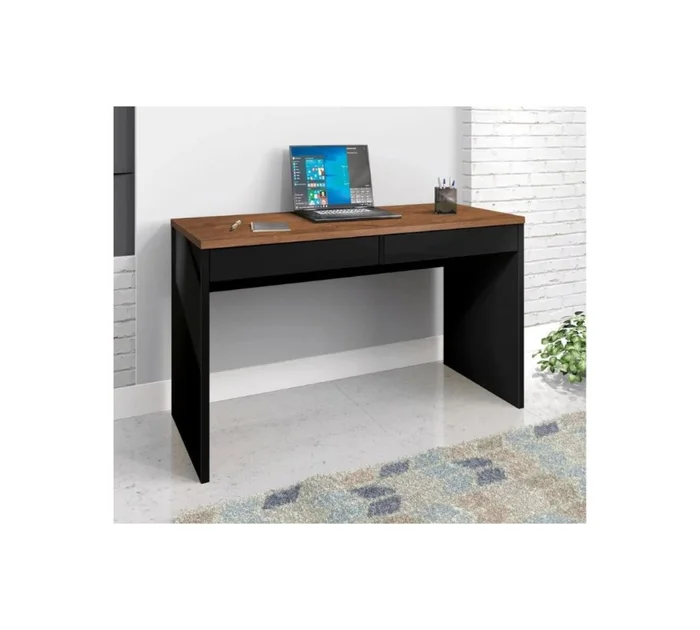 Escritorio Max - 2 Cajones - Negro en Negro - Escritorios y sillas de escritorio, Uruguay | Rústico Hogar, vista 2