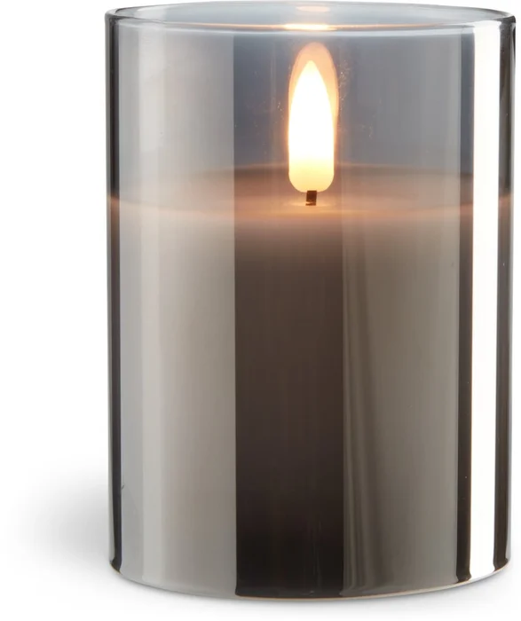 Vela pilar LED KLAUS Ø8xA10cm gris en Gris - Velas y Portavelas, Uruguay | JYSK