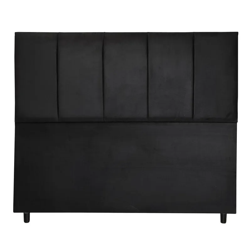 Respaldo Cabecera Queen Gold - Tela Suede en Negro - Respaldos de cama, Uruguay | Delta Center