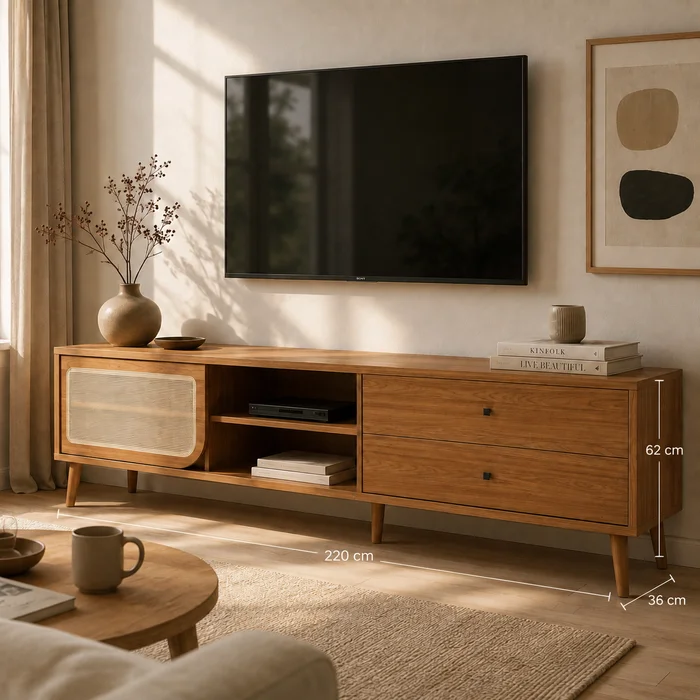 Rack TV Positano en Madera natural - Muebles para TV, Uruguay | Casa Brava, vista 2