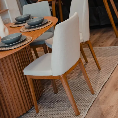 Silla de Comedor City - Línea Nevada - Lino Natural - Sillas, Uruguay | Ecowood