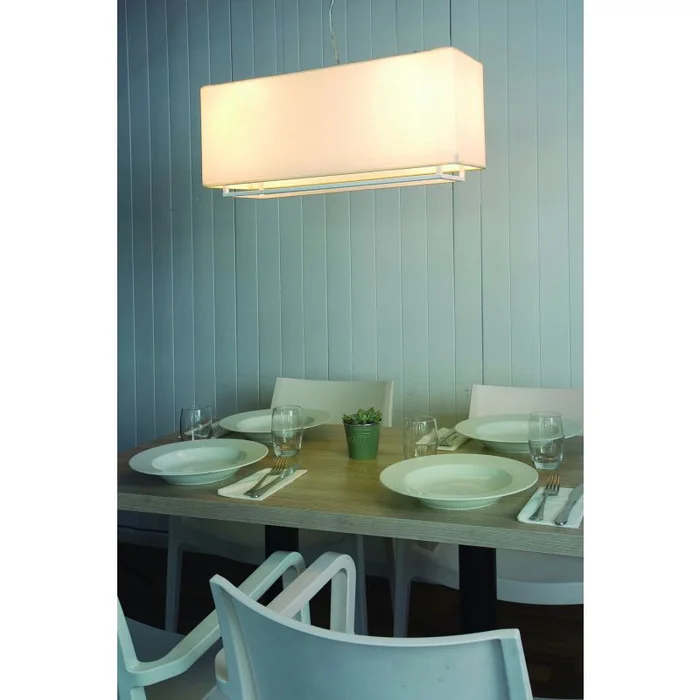 Colgante rectangular blanca con armazón en Blanco - Lámparas colgantes, Uruguay | La Perla, vista 6
