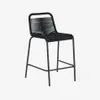 Taburete Lambton de cuerda - negro y acero con acabado negro altura 62 cm en Negro - Butacas, banquetas y puffs, Uruguay | Kavehome, vista 1 de 8