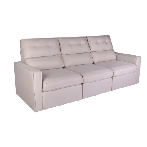 Sofa Retractil 3 Cuerpos Tela Natural-beige Ambar Beige en Beige - Sillones y sofás, Uruguay | Divino