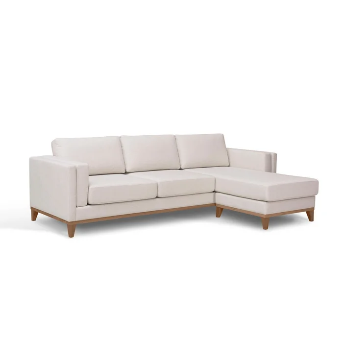 Sillón Con Chaise 3 Cuerpos Tela-premium Blanco Easy Clean Luxor Premium Hueso en Beige - Sillones y sofás, Uruguay | Divino, vista 3