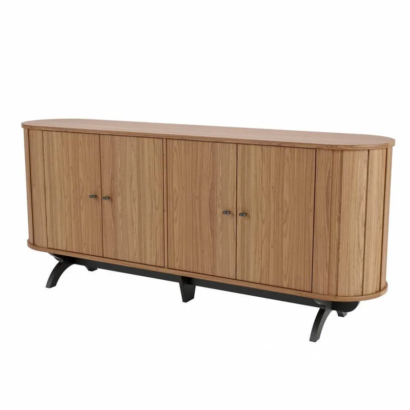Aparador Curvo 180cm 100% MDF - Linea Factory en Madera natural - Aparadores y recibidores, Uruguay | Balton, vista 6