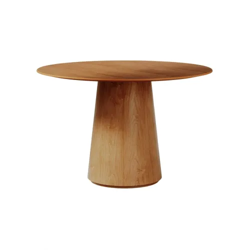 Mesa de Comedor Ana - Redonda - Línea Nevada - Marrón en Marrón - Mesas de comedor, Uruguay | Ecowood