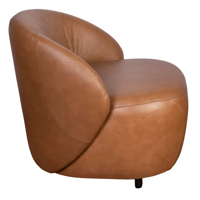 Butaca 1 Cuerpo Cuero-100-natural Marron Zoe Camel en Beige - Sillones y sofás, Uruguay | Divino, vista 4