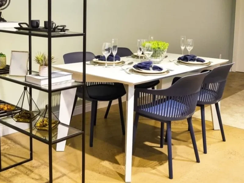 Mesa Ester en Blanco - Mesas de comedor, Uruguay | Arquetipo, vista 3