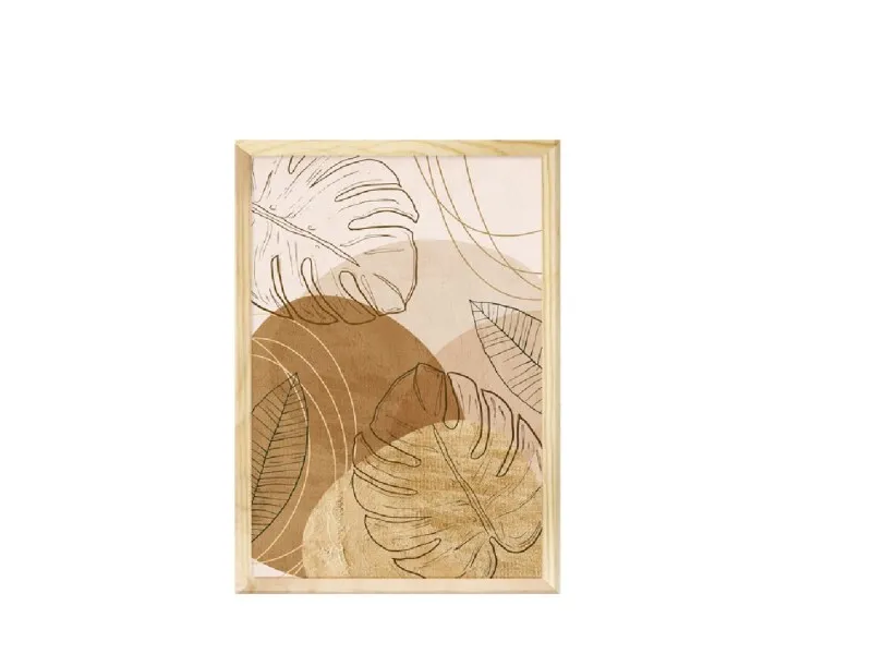 Lámina con Marco de Madera en Madera natural - Decoración de pared, Uruguay | Finkel