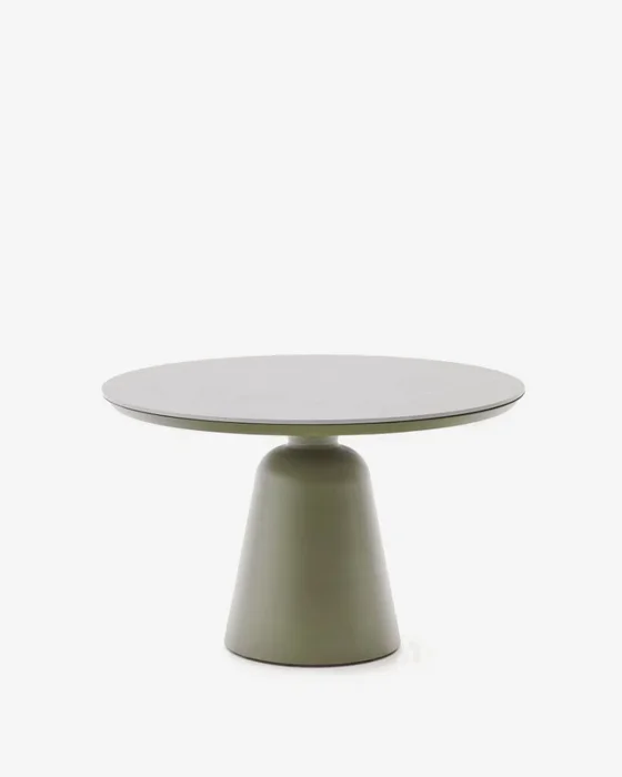 Mesa de exterior Tudons de aluminio con tablero de cerámica verde, Ø120 cm en Verde - Mesas de comedor, Uruguay | Kavehome
