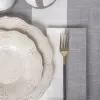 MANTEL RAYAS GRUESAS GRIS CLARO Y BLANCO en Gris - Textiles, Uruguay | Sentido Jose Ignacio, vista 2 de 3