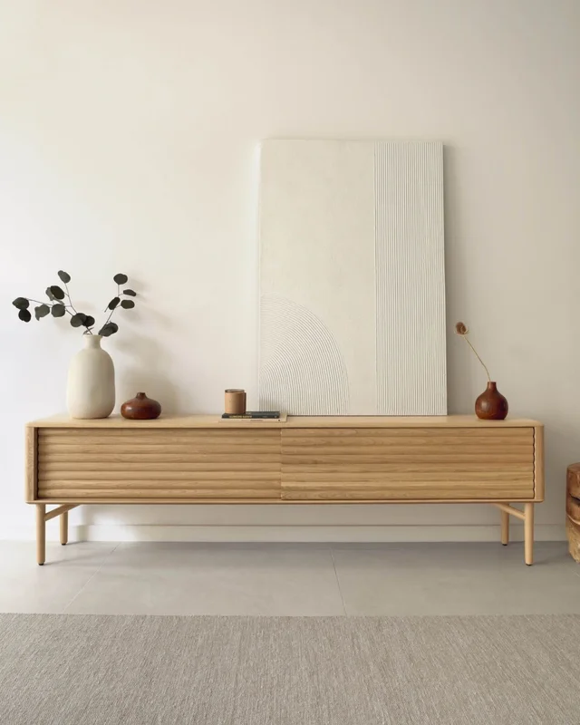 Lienzo Adelta rayas blanco 80 x 110 cm en Blanco - Decoración de pared, Uruguay | Kavehome, vista 3