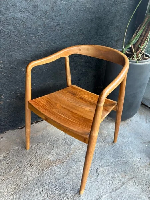 Silla de Comedor en teca en Madera natural - Butacas, banquetas y puffs, Uruguay | Balihai, vista 3