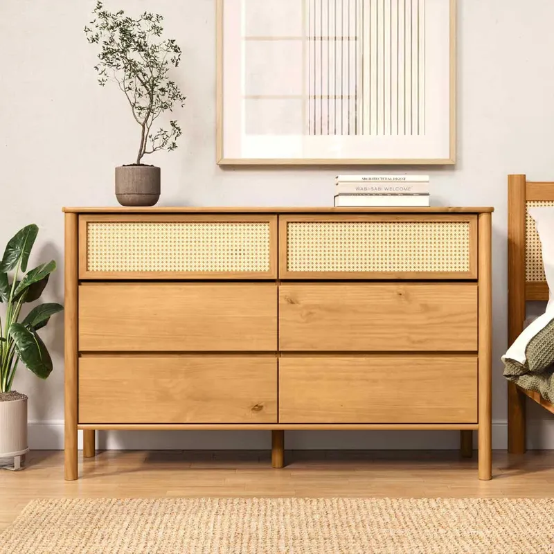 Comoda Semira Rattan - Madera Maciza - Cómodas, Uruguay | Balton