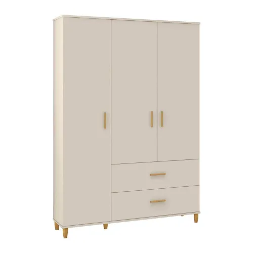 ROPERO RETRO MILKA OFF WHITE ACETINADO 8728 - Roperos y placares, Uruguay | Rosas Hermanos