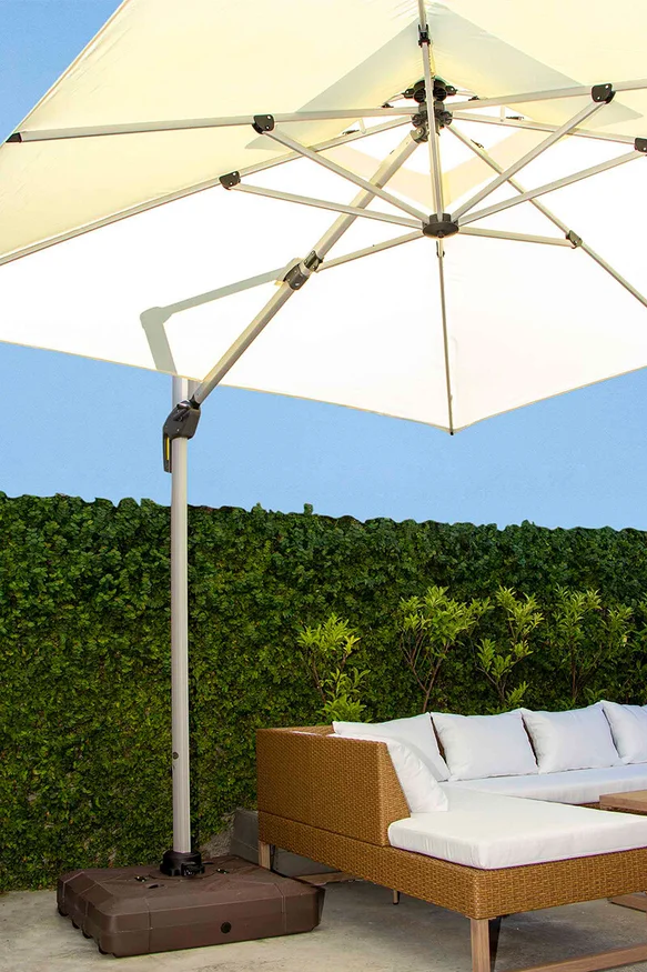 SOMBRILLA U-ROMAN UMBRELLA CRUDA S003 (D) 300X300X270H CM en Blanco - Muebles para el exterior, Uruguay | Vinibel, vista 2