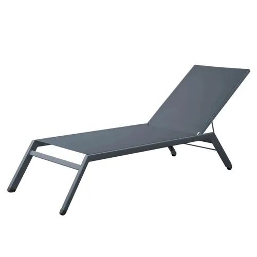 Reposera Saona - Aluminio y Textilina - Gris en Gris - Muebles para el exterior, Uruguay | Rústico Hogar