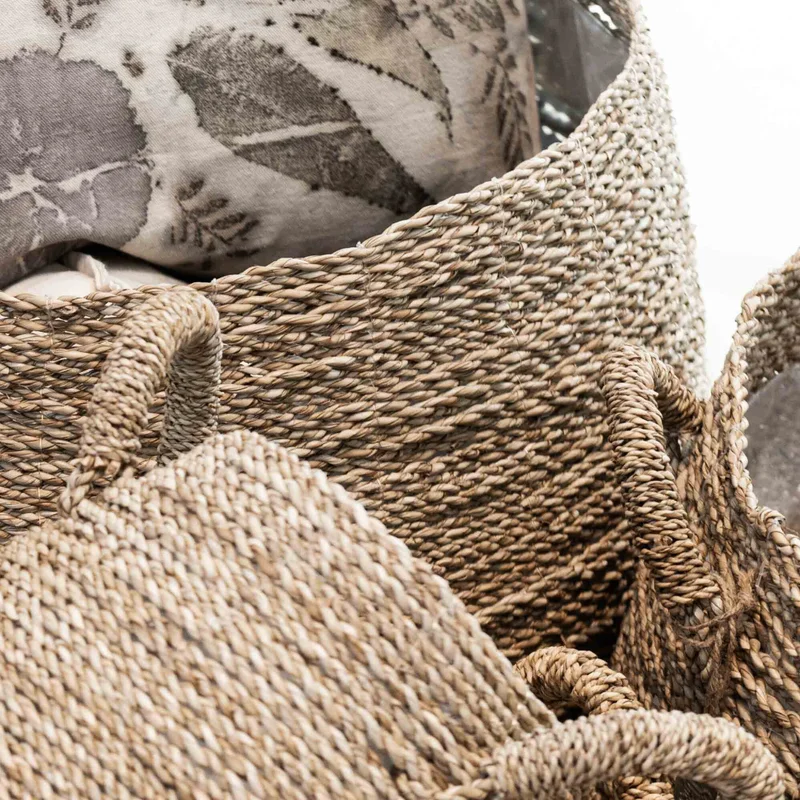 Canasto Seagrass, L en Madera natural - Canastos, Uruguay | Soho Deco, vista 3