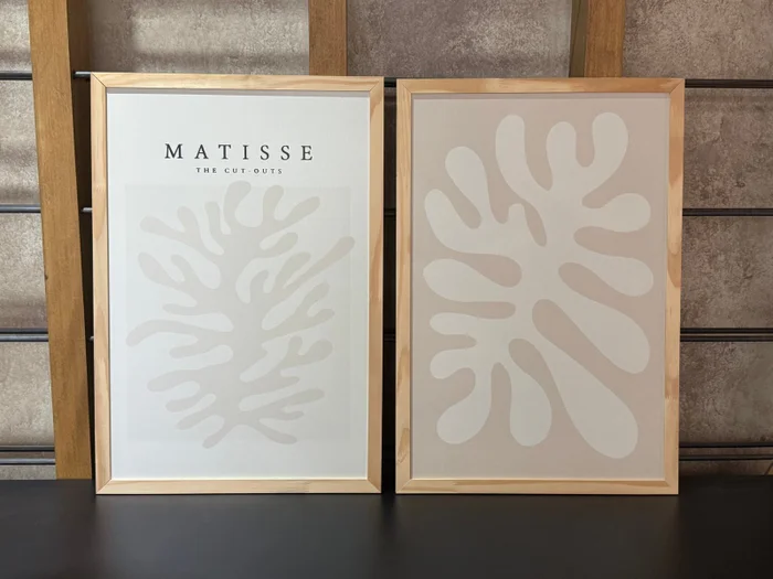 Kit 2 Cuadros - Matisse Beige/Blanco - 40 x 60 en Blanco / Beige / Negro - Decoración de pared, Uruguay | Berna Home, vista 4