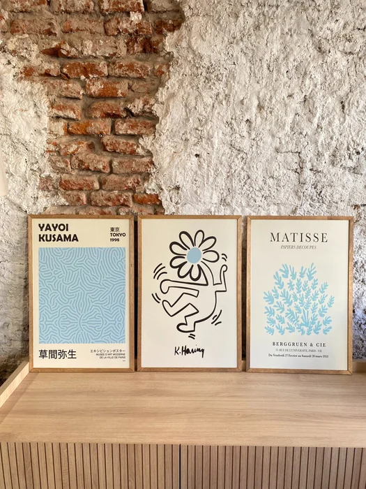 Kit x3 Cuadros Abstractos Matisse Celeste Azul 40 x 60 cm en Celeste / Azul – Borde - Decoración de pared, Uruguay | Berna home, vista 2