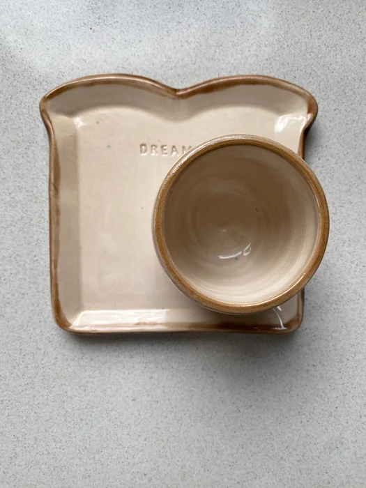 Set vaso y plato tostada en cerámica - Decoración, Uruguay | Dreams On Time, vista 8