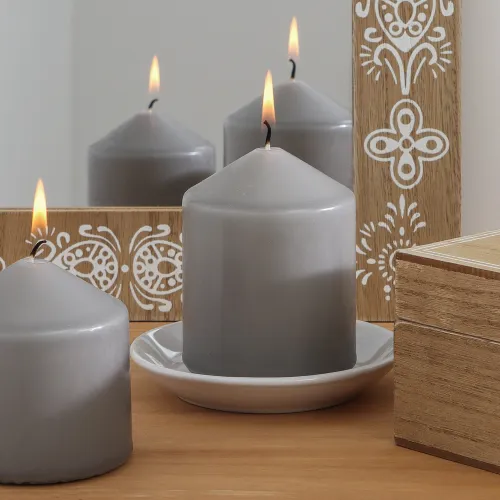 Vela Chica 6,5×7 en Gris - Velas y Portavelas, Uruguay | Tiendas Montevideo