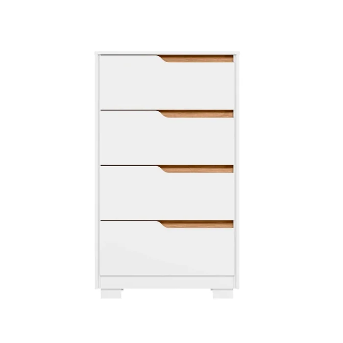 Comoda 4 Cajones - Línea FIT - Blanco en Blanco - Cómodas, Uruguay | Ecowood, vista 3