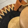 ALFOMBRA YUTE REDONDA CON MARRÓN Y NEGRO en Multicolor - Textiles, Uruguay | Masinfinito Casa, vista 2 de 2