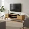 Rack Línea Praga - Roble en Madera natural - Muebles para TV, Uruguay | Ecowood, vista 1 de 4