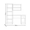 Escritorio Mesa De Estudio Pc Con Estantes Moderno en FREIJO/OFF WHITE - Escritorios y sillas de escritorio, Uruguay | Soy Hogar, vista 2 de 8