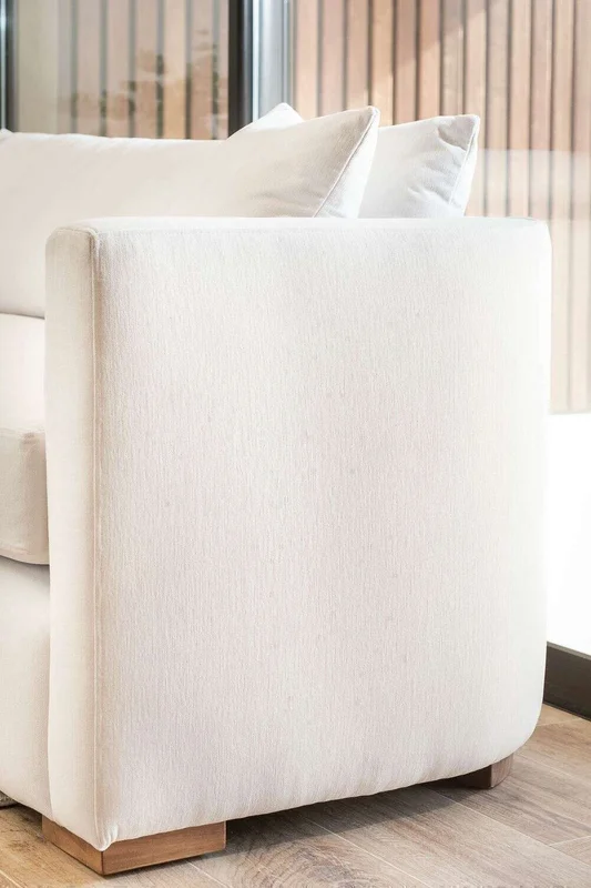 SILLON GINEBRA CURVO - LINO ANTIMANCHAS en Blanco - Sillones y sofás, Uruguay | La Iberica, vista 20