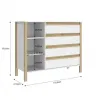 Comoda Combinado Madera 1P, 4C Blanco/Miel - Cómodas, Uruguay | Que Sal Muebleria, vista 2 de 5