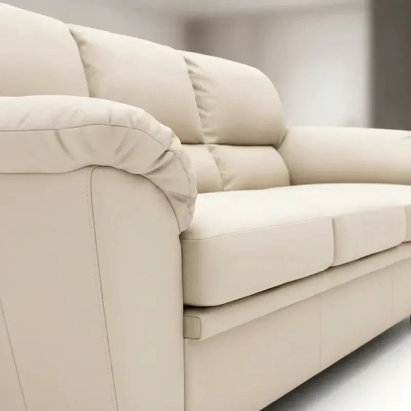 SOFA 3 CUERPOS MODELO ALIAS - 100 % EN CUERO - COLOR PERLA MATE en Blanco - Sillones y sofás, Uruguay | Champagne Home, vista 3