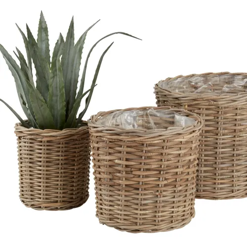 Maceta SANSEBIE Ø40/33/25 kubu nat en Madera natural - Muebles para el exterior, Uruguay | JYSK