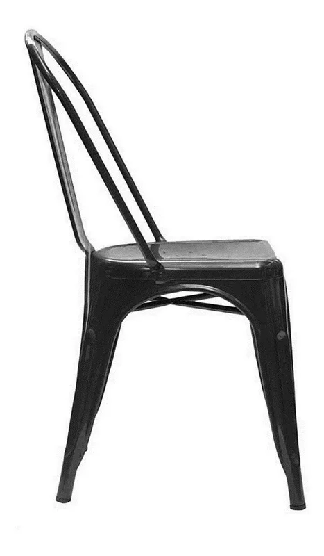 Silla Tolix Metal - Negro en Negro - Sillas, Uruguay | Berna home, vista 3