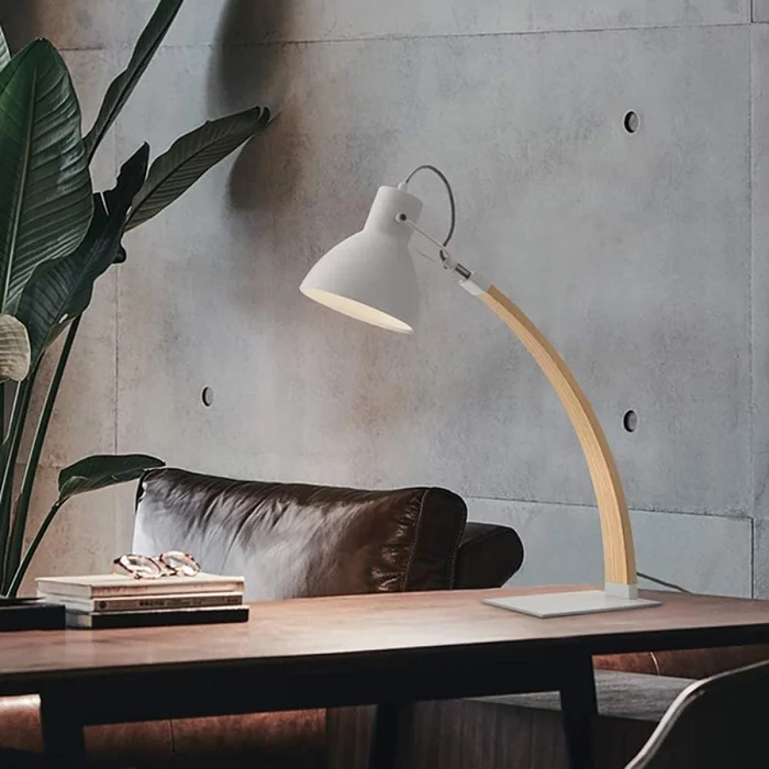 Lámpara de Mesa Baréin Blanco en Blanco - Lámparas de mesa, Uruguay | Serlux, vista 2