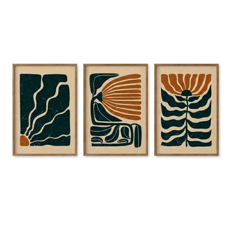 Kit 3 Cuadros – Raíces de Atardecer – 40 x 60 - Decoración de pared, Uruguay | Berna home