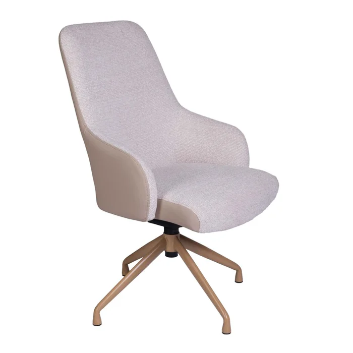 Silla De Oficina Gerencial Tela-y-metal Natural-beige Minerva en Beige - Escritorios y sillas de escritorio, Uruguay | Divino, vista 2