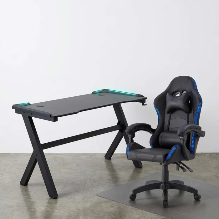 Silla Led + Escritorio Gamer Led en Negro - Escritorios y sillas de escritorio, Uruguay | Divino
