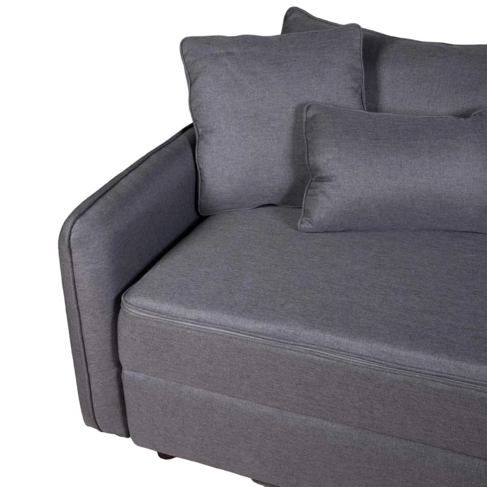 Sofá Cama Tela Gris Arizona Grafito en Gris - Sillones y sofás, Uruguay | Divino, vista 6