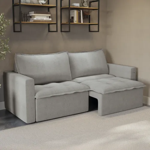 Sillón Sofá Cama 2 cuerpos Retractil - Trevo en Gris - Sillones y sofás, Uruguay | Delta Center