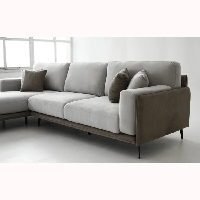 SOFÁ CON CHAISE ZAMBIA en Gris - Sillones y sofás, Uruguay | Forum Design, vista 2