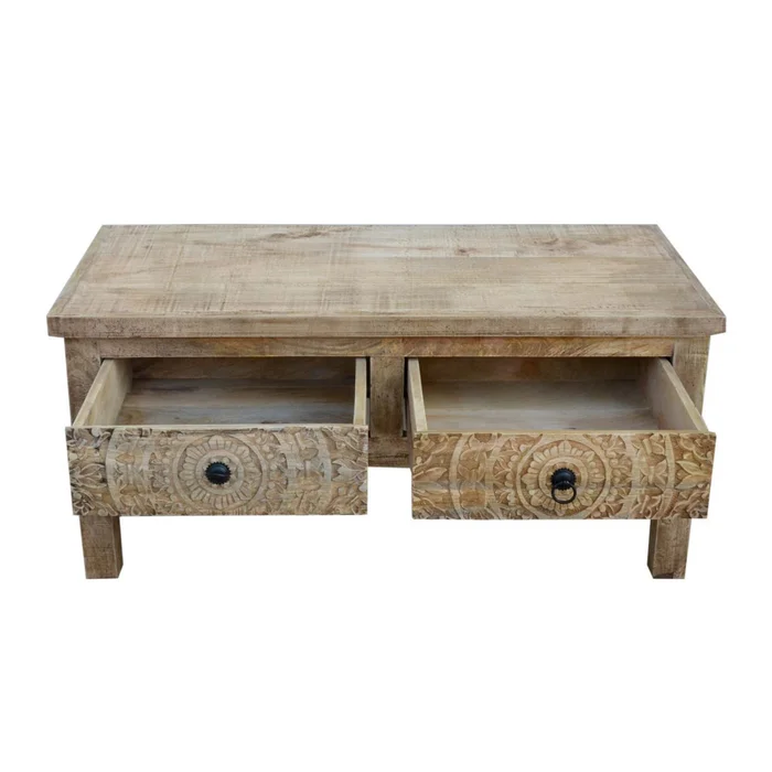 Mesa Ratona Madera-de-mango Natural-beige India Natural en Madera natural - Mesas de living, Uruguay | Divino, vista 5