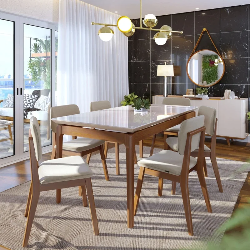Mesa de Comedor Wind Big - Línea Nevada- Rectangular en Multicolor - Mesas de comedor, Uruguay | Ecowood, vista 3