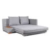 Sofá Cama Niki - Con mesa - Tela Rústica - 9910 (Lino Gris) en Gris - Sillones y sofás, Uruguay | NYR, vista 2 de 8
