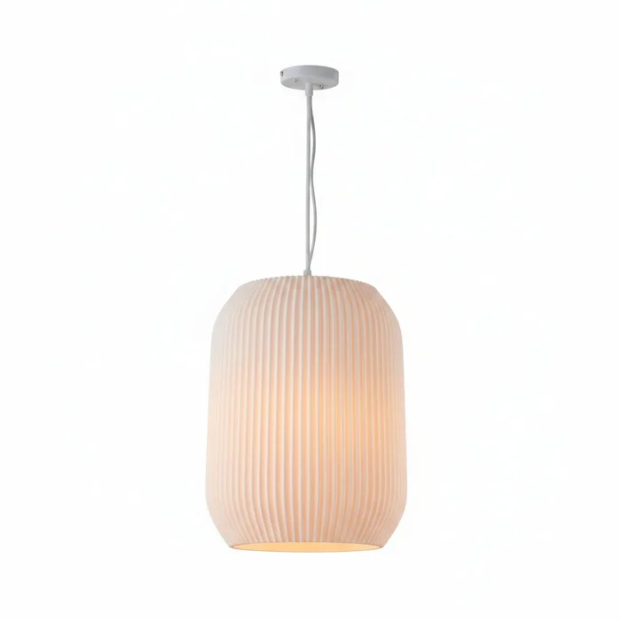 Colgante Cilindro | 40 x 25cm en Blanco - Lámparas colgantes, Uruguay | Bascu House