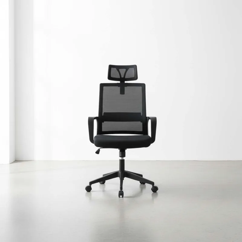 Silla De Oficina Malla Negro Collins en Negro - Escritorios y sillas de escritorio, Uruguay | Divino