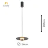 Luminaria RETRACTIL led negra y plata 10W dimerizable, 24cm en Multicolor - Lámparas colgantes, Uruguay | Iluminica, vista 4 de 6